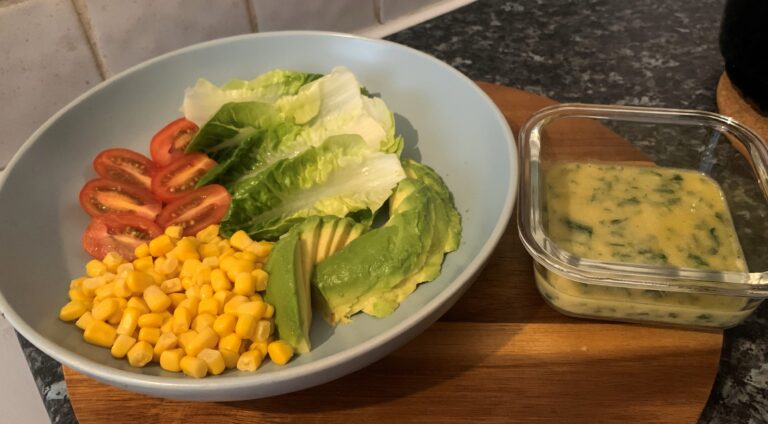 A Summer Salad with Lemon & Garlic Dressing